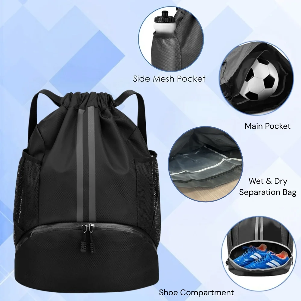 Mochila esportiva com cordão,  - Sports Equipment Bag avaliação e preço