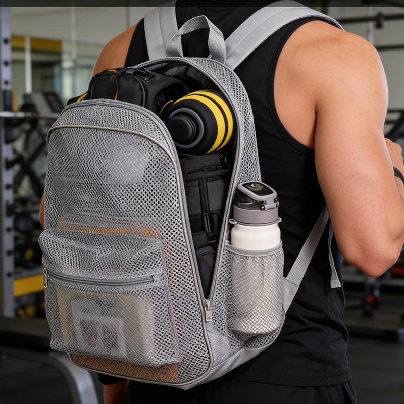 Mochila de malha respirável, l - Sports Equipment Bag avaliação e preço