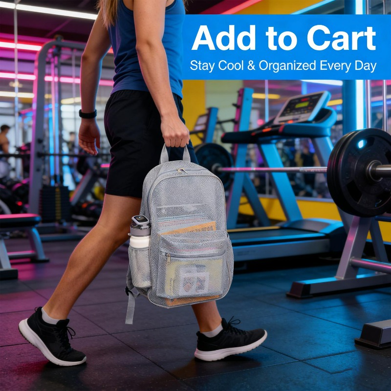 Mochila de malha respirável, l - Sports Equipment Bag avaliação e preço